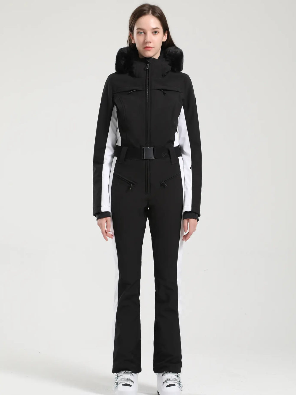 Gsou Snow Faux-Fur Slim Ski Jumpsuit - Women's