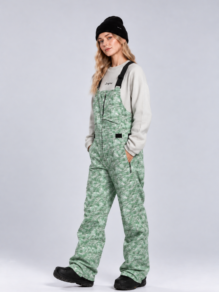 Jungfrau Aurora Green 3L Snow Bibs - Unisex Jungfrau | Snowears.com