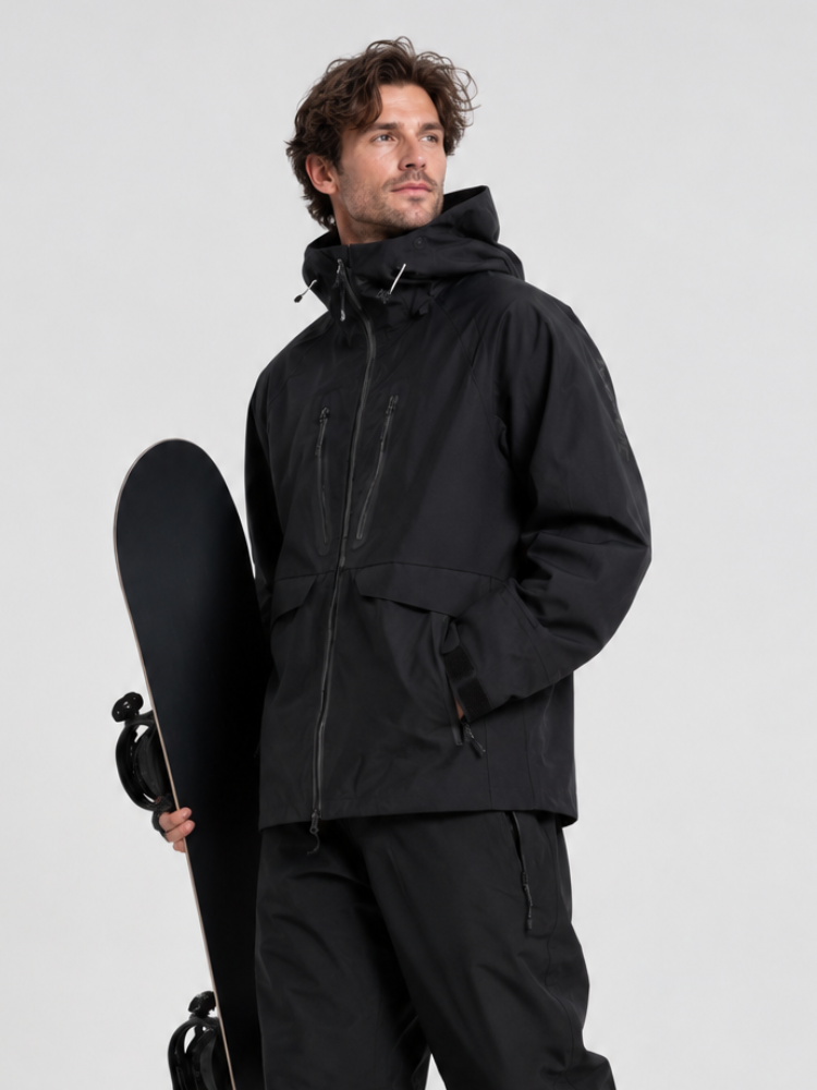 Jungfrau Summit 3L Snow Jacket - Unisex Black Jungfrau | Snowears.com