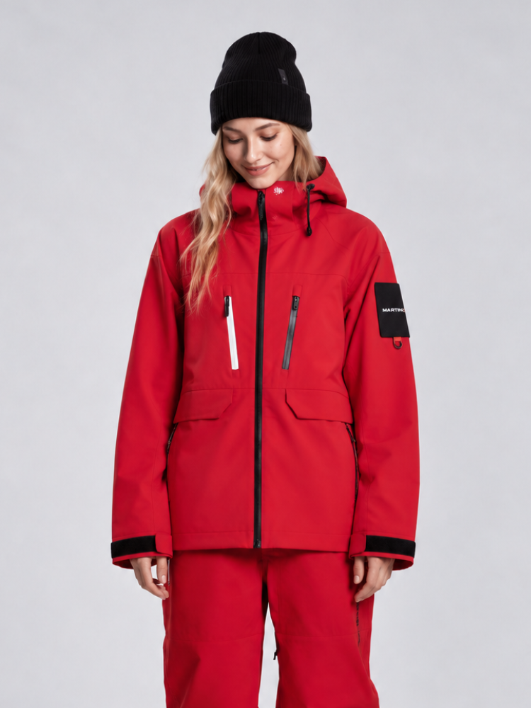Jungfrau Sunshine Gold 3L Snow Jacket - Unisex Maroon Jungfrau | Snowears.com