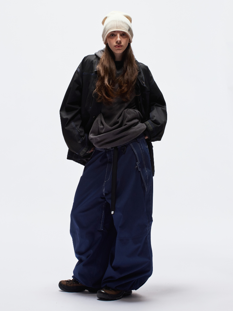 LITAN Topstitch Baggy Snow Pants – Unisex