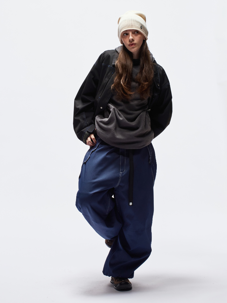 LITAN Topstitch Baggy Snow Pants – Unisex