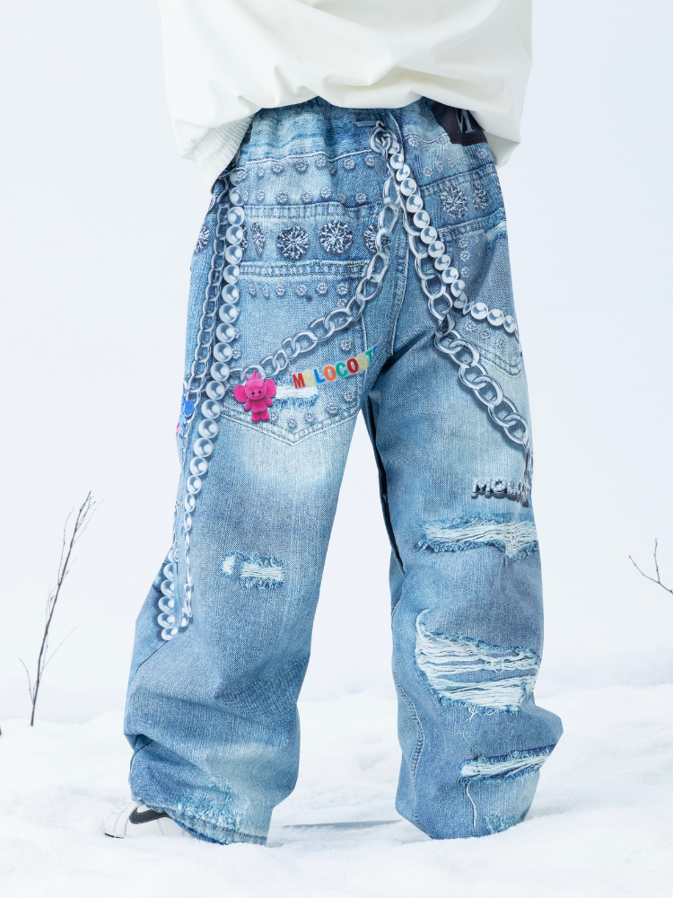 Molocoster 3D Print Baggy Snow Pant - Unisex - Snowears- Snow/Ski Pants