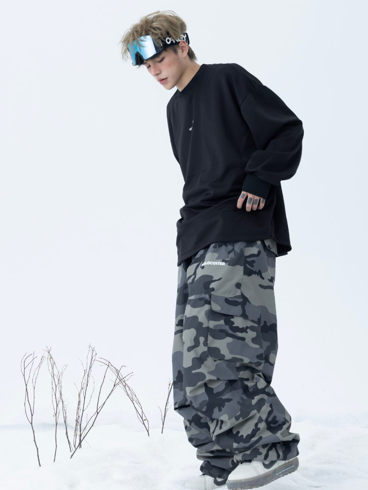 Molocoster 3L Camo Baggy Ski Pants - Unisex | Snowears