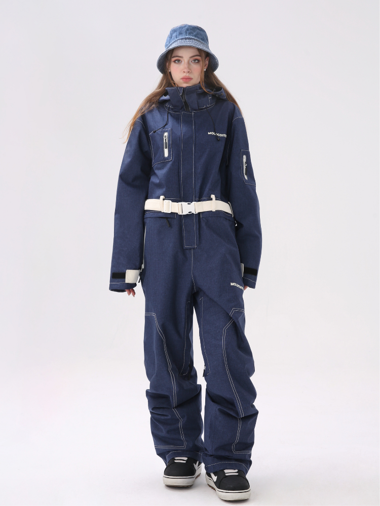 Molocoster All-Mountain Denim Ski Jumpsuit - Unisex - Snowears- Jumpsuits