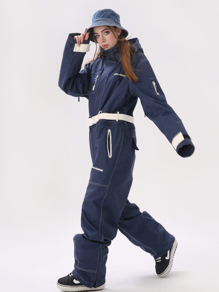 Molocoster All-Mountain Denim Ski Jumpsuit - Unisex - Snowears- Jumpsuits