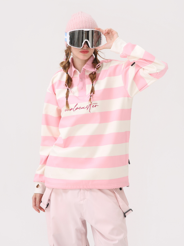 Molocoster Colorblock Striped Ski Sweatshirt - Unisex