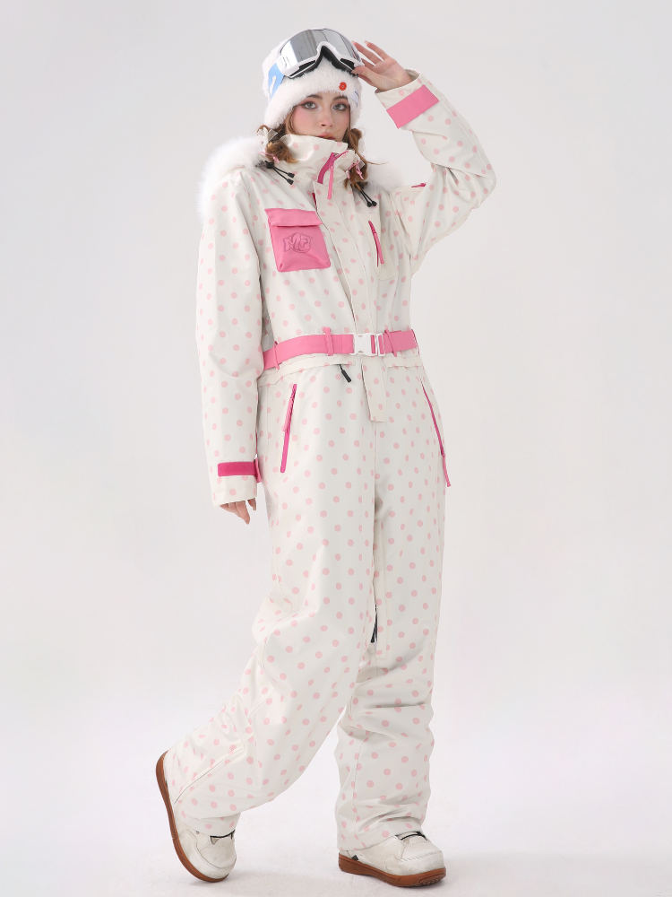 Molocoster Sweet Polka Dot Jumpsuit - Women's - Snowears- Pants