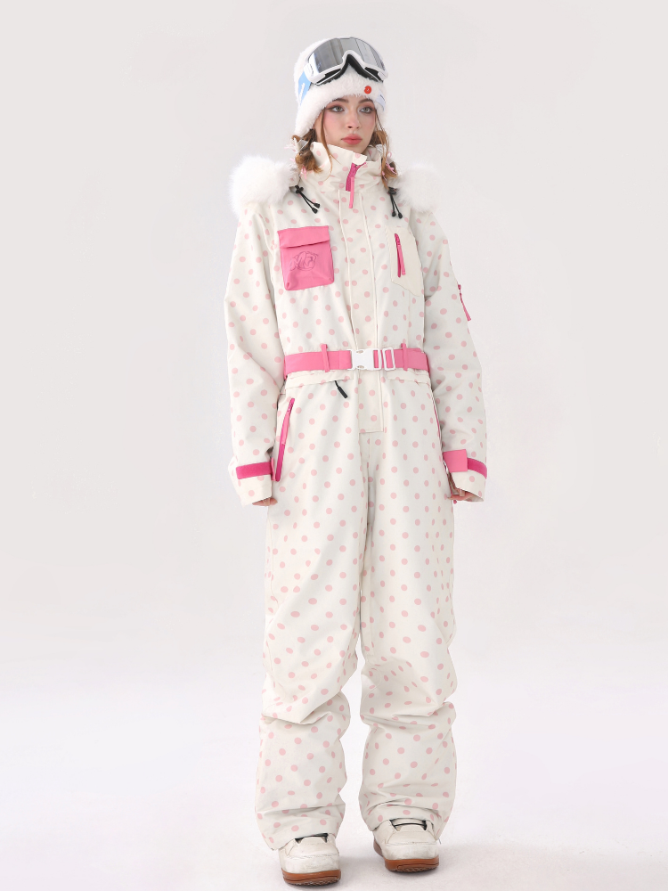 Molocoster Sweet Polka Dot Jumpsuit - Women's - Snowears- Pants