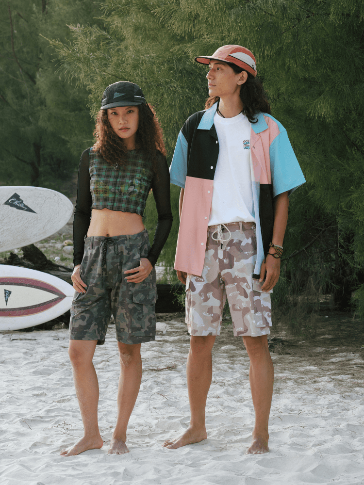 CHILLHANG Camo Cargo Board Shorts - Unisex ChillHang | Snowears.com