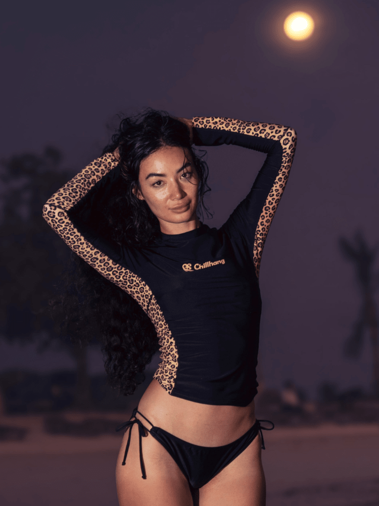 CHILLHANG Leopard Long Sleeve Rash Guard - Women's ChillHang | Snowears.com