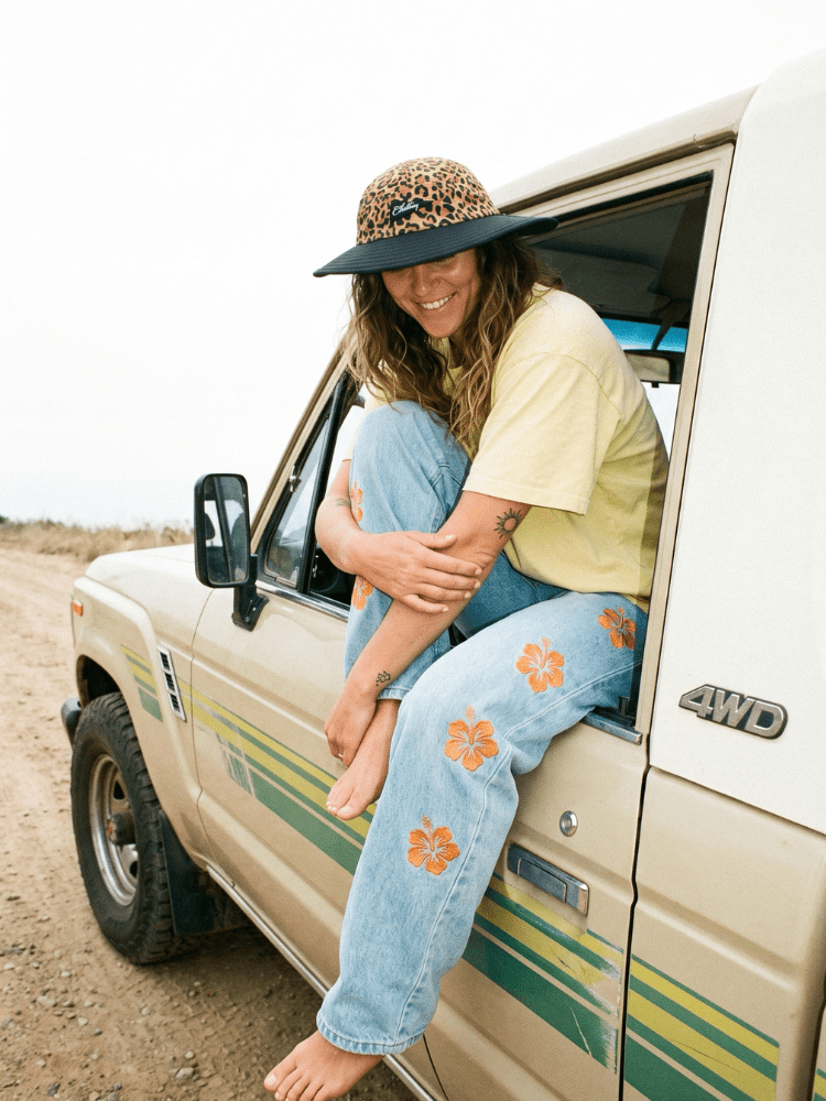 CHILLHANG Leopard Print Wide-Brim Sun Hat ChillHang | Snowears.com