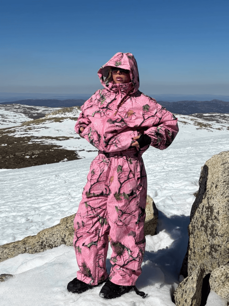 Doorek 3L Pink Forest Baggy Snow Pants - Unisex Doorek | Snowears.com