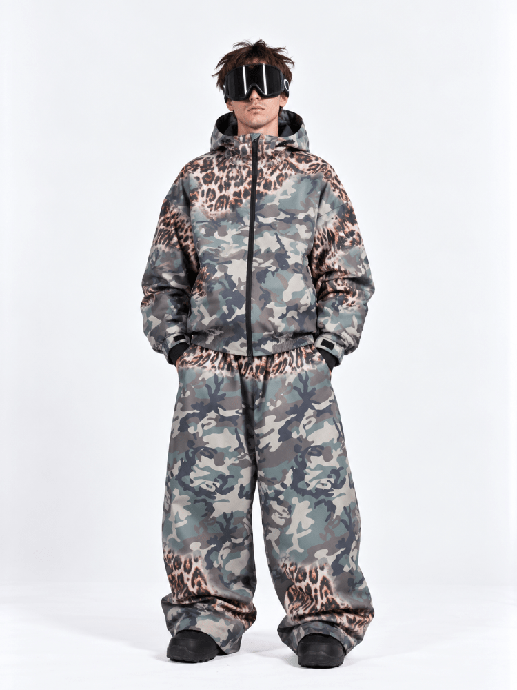 Doorek Leopard Camo Baggy Snow Pants - Unisex Doorek | Snowears.com