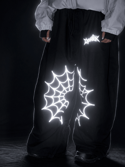 Doorek Spider Reflective Baggy Snow Pants - Unisex Black Doorek | Snowears.com