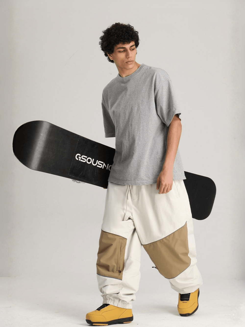 Gsou Snow Contrast Panel Baggy Snow Pants - Unisex Gsou Snow | Snowears.com