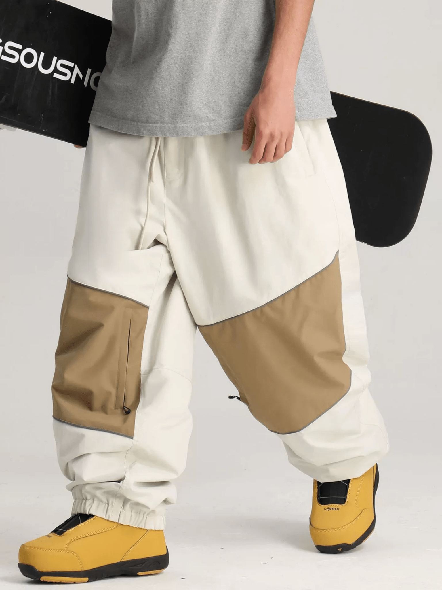 Gsou Snow Contrast Panel Baggy Snow Pants - Unisex Gsou Snow | Snowears.com