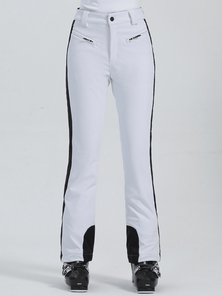 Gsou Snow Elegant High Waist Stretch Pants - Women's White Gsou Snow | Snowears.com