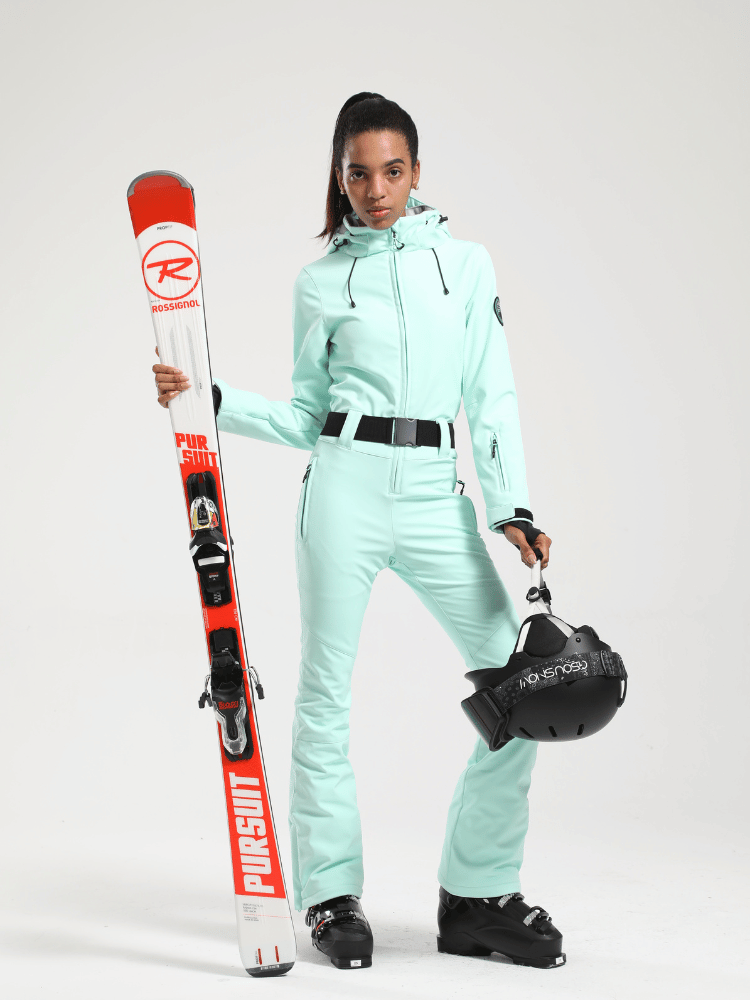Gsou Snow Belted Flare Slim Ski Jumpsuit [Limited Region] Gsou Snow | Snowears.com
