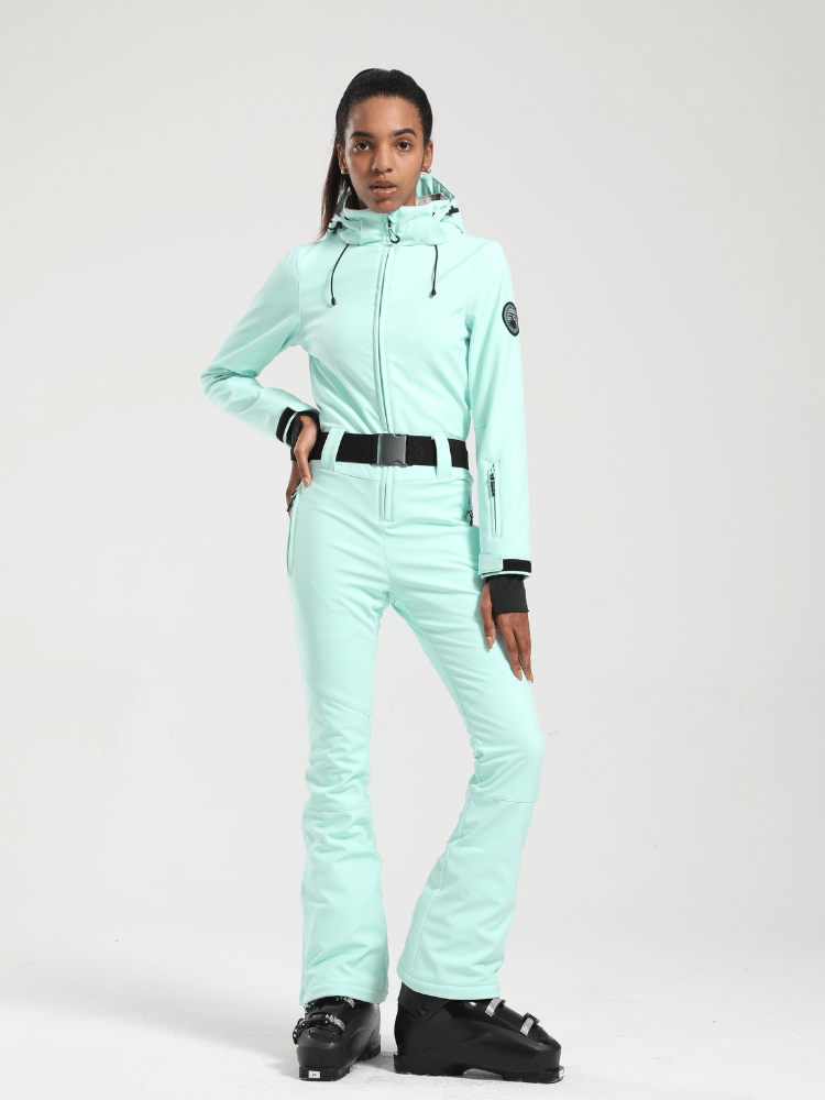 Gsou Snow Belted Flare Slim Ski Jumpsuit [Limited Region] Gsou Snow | Snowears.com