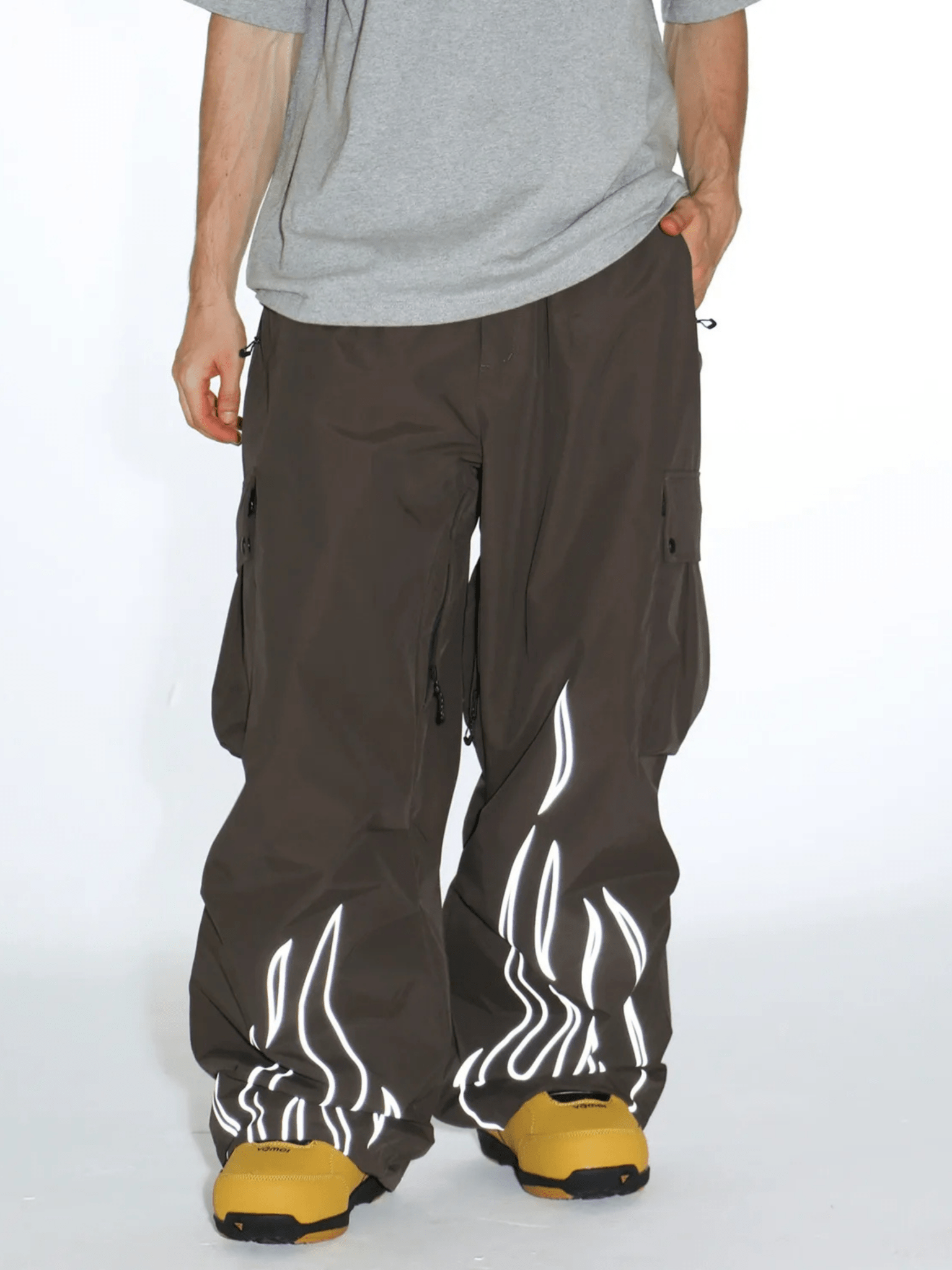Gsou Snow Reflective Flame Baggy Cargo Snow Pants - Unisex Gsou Snow | Snowears.com