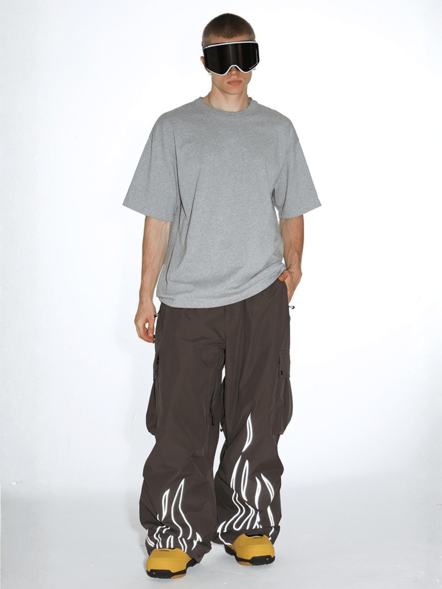 Gsou Snow Reflective Flame Baggy Cargo Snow Pants - Unisex Gsou Snow | Snowears.com