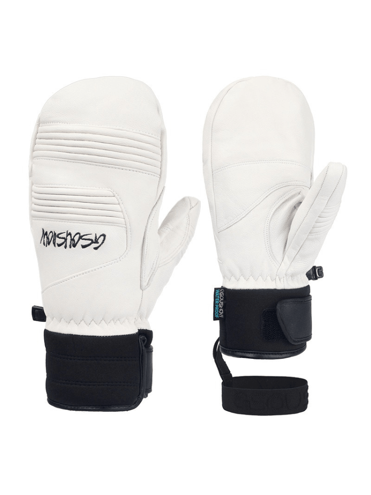 Gsou Snow Winter Leather Ski Mittens [Limited Region] White Gsou Snow | Snowears.com