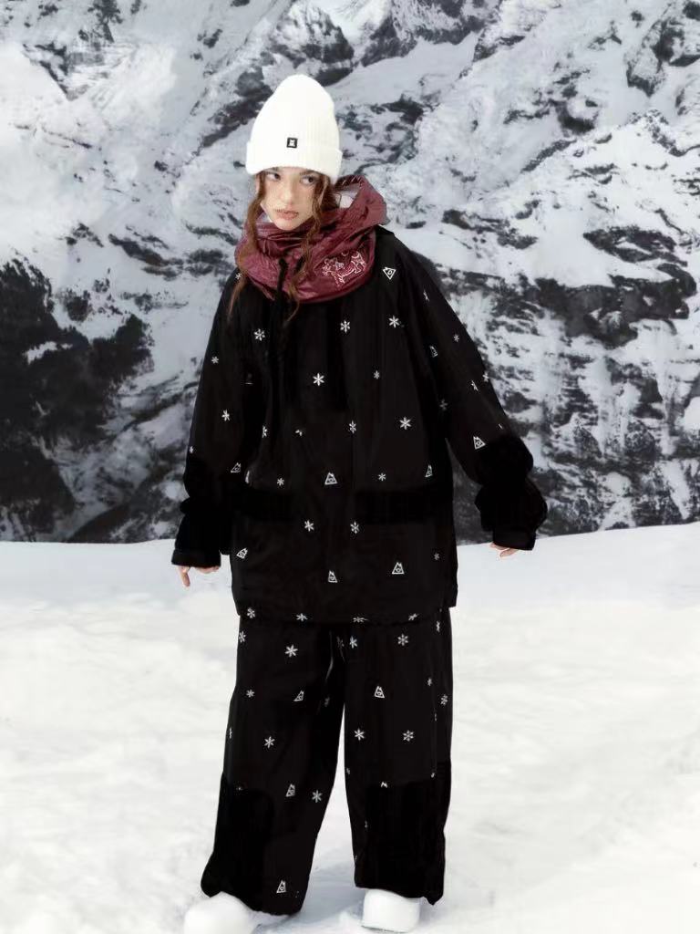 Hellystudio Black Snow Fleece Pants - Unisex - Snowears- mens snowboard/ski pants