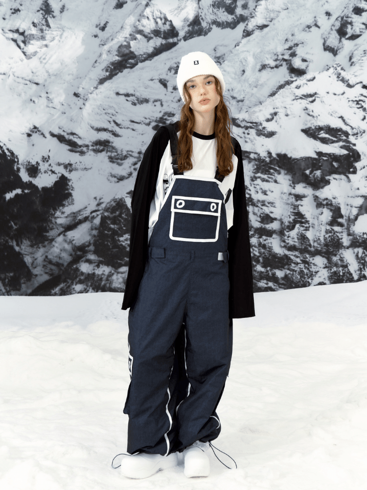 Hellystudio Fleece Bib Pants - Women's Dark Blue Hellystudio | Snowears.com