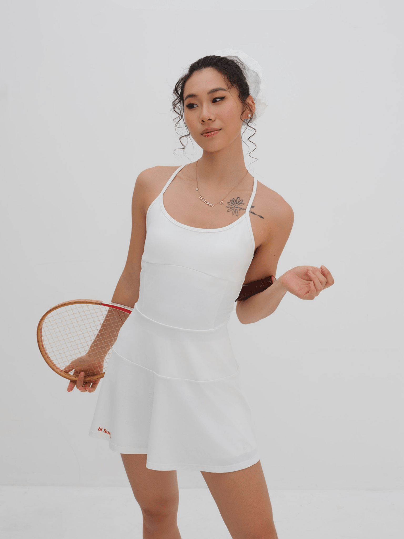 Hi Suzanne Mallorca Ballet Tennis Dress White Hi Suzanne | Snowears.com