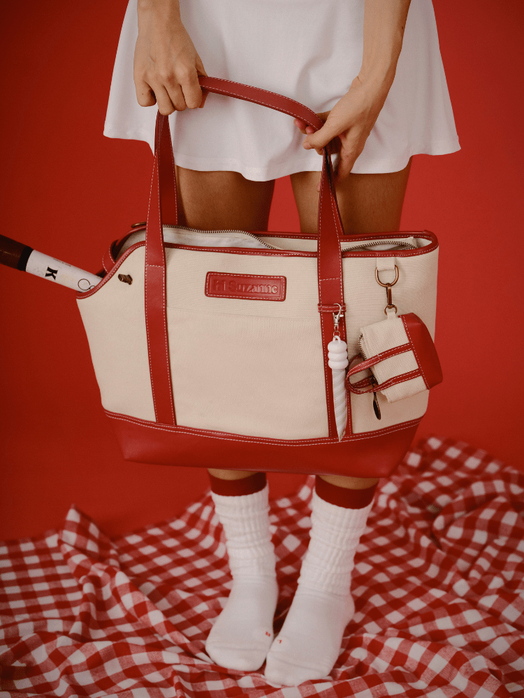 Hi Suzanne Oversized Canvas Tote Bag Red Hi Suzanne | Snowears.com