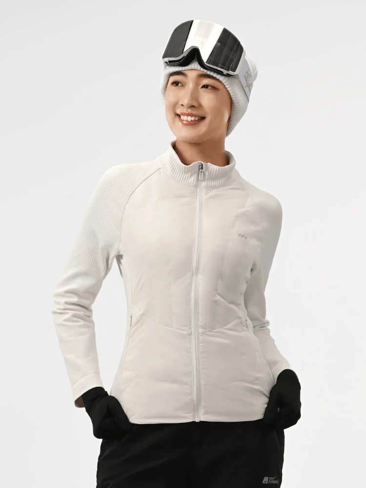 High Experience Hybrid Knit Ski Midlayer - Women's White High Experience | Snowears.com