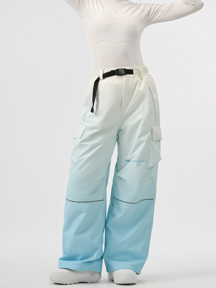 Highker 3L Fadeline Insulated Snow Pants - Unisex Sky Blue High Experience | Snowears.com