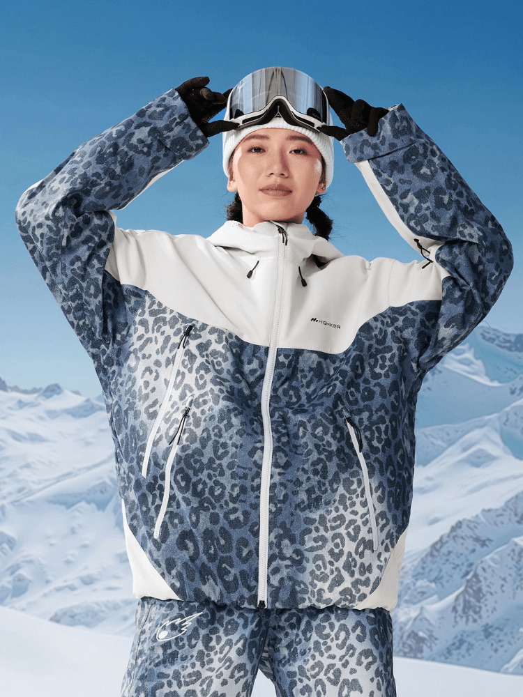Highker Denim Leopard RECCO® Ski Jacket – Unisex High Experience | Snowears.com