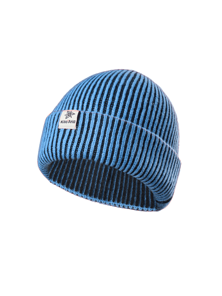 KiloAria Merino Wool Beanie – Unisex Blue KiloAria | Snowears.com