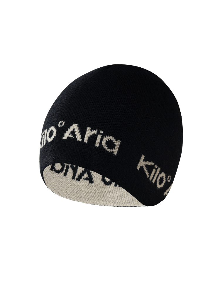 KiloAria Ski Knit Beanie – Unisex Black KiloAria | Snowears.com