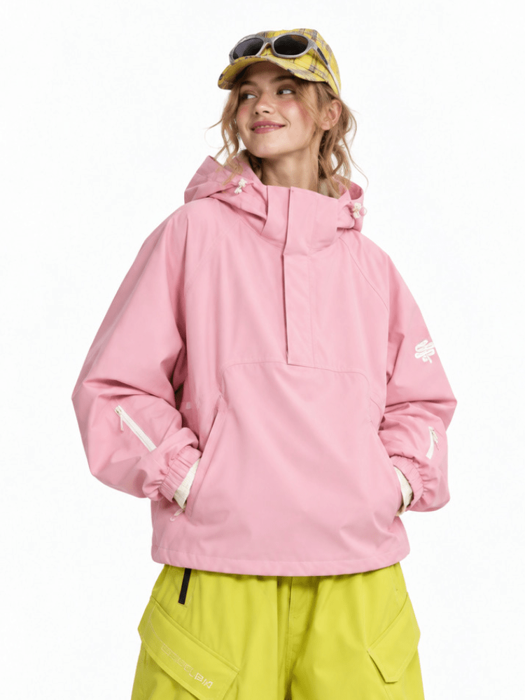LITAN Pink Gateway Soft Shell Pullover - Unisex Peach Pink LITAN | Snowears.com