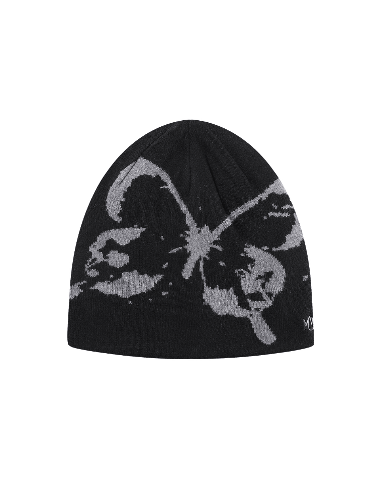 Molocoster Night Butterfly Knit Beanie - Unisex Black M Molocoster | Snowears.com