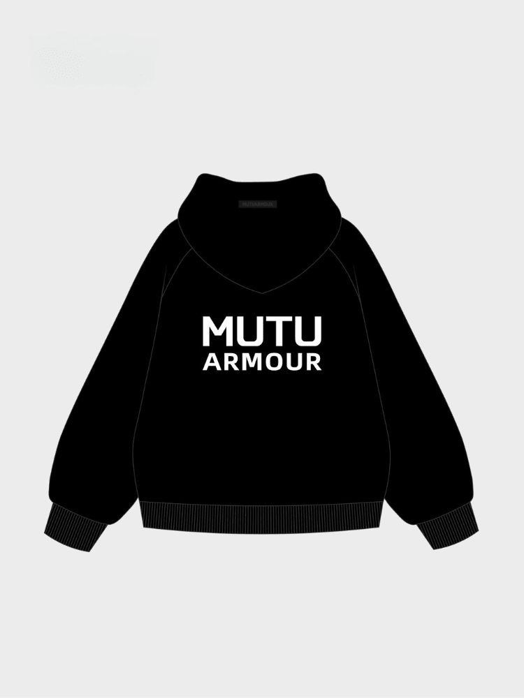 MUTU Fleece-Lined Snowboard Hoodie - Unisex Black Mutu | Snowears.com