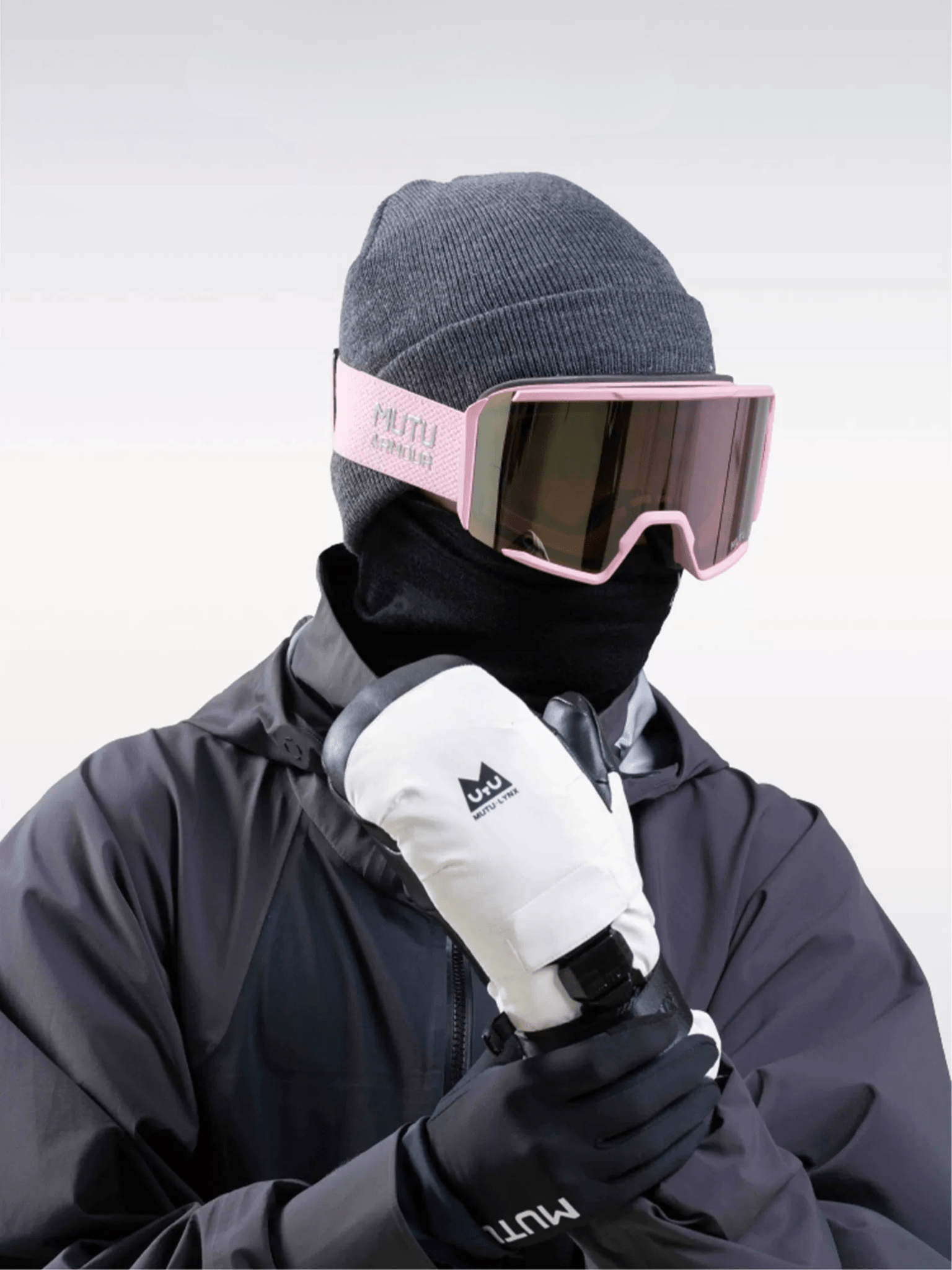MUTU Lynx 3M Thinsulate Snow Mittens White Mutu | Snowears.com