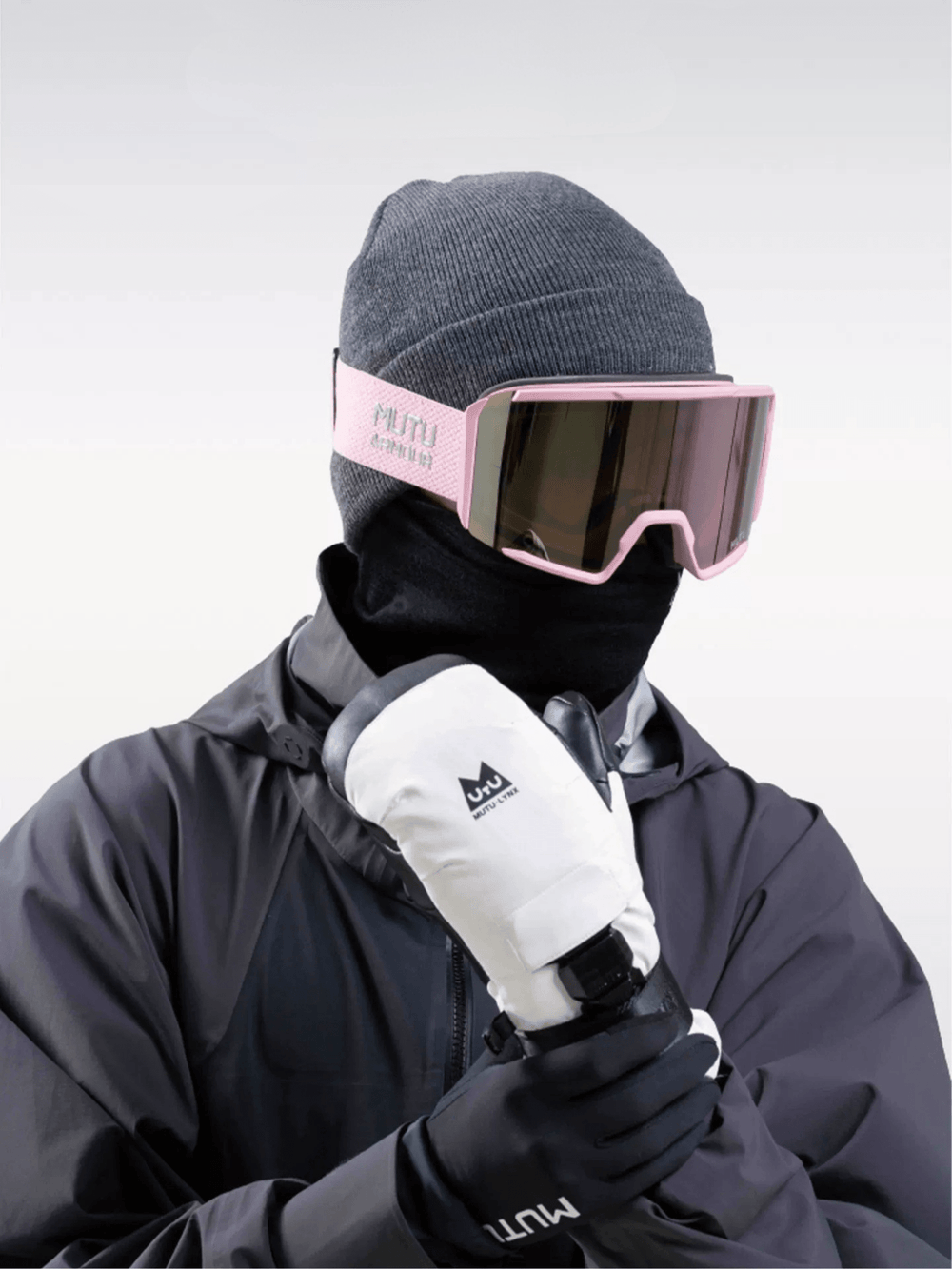 MUTU Lynx 3M Thinsulate Snow Mittens White Mutu | Snowears.com
