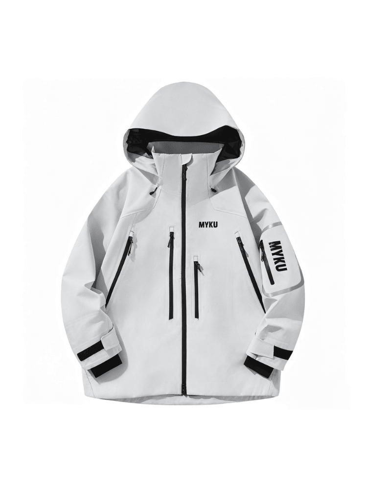 MYKU Glow 3L Shell Snow Jacket 2.0 [Limited Region] White MYKU | Snowears.com