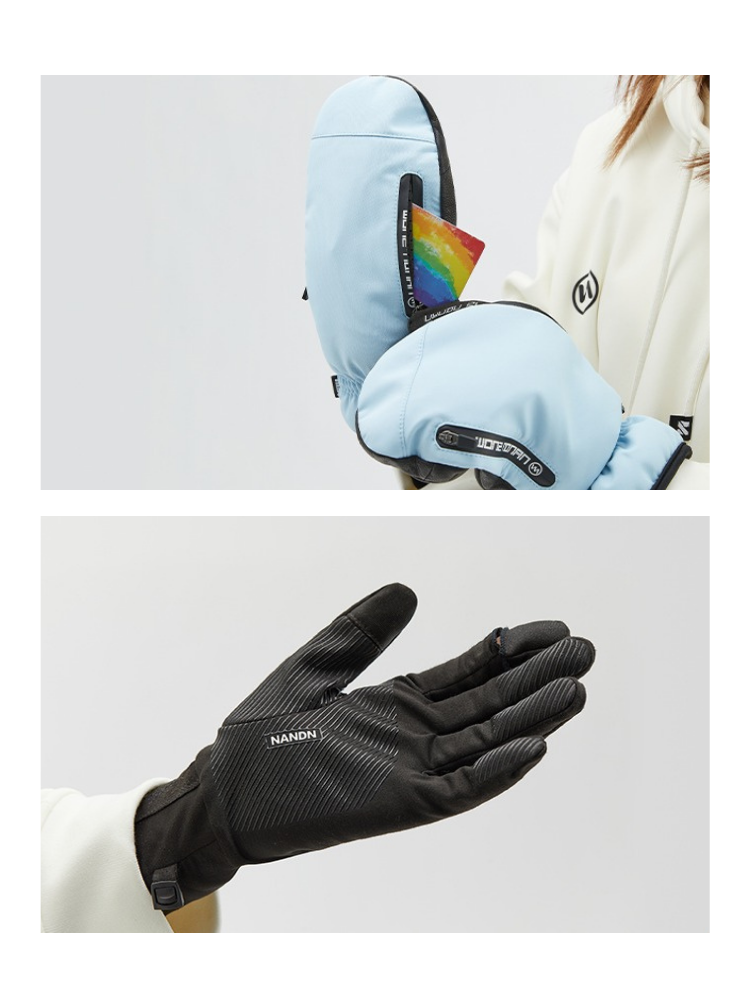 NANDN Touchscreen Winter Snow Mittens - Snowears- Gloves & Mittens