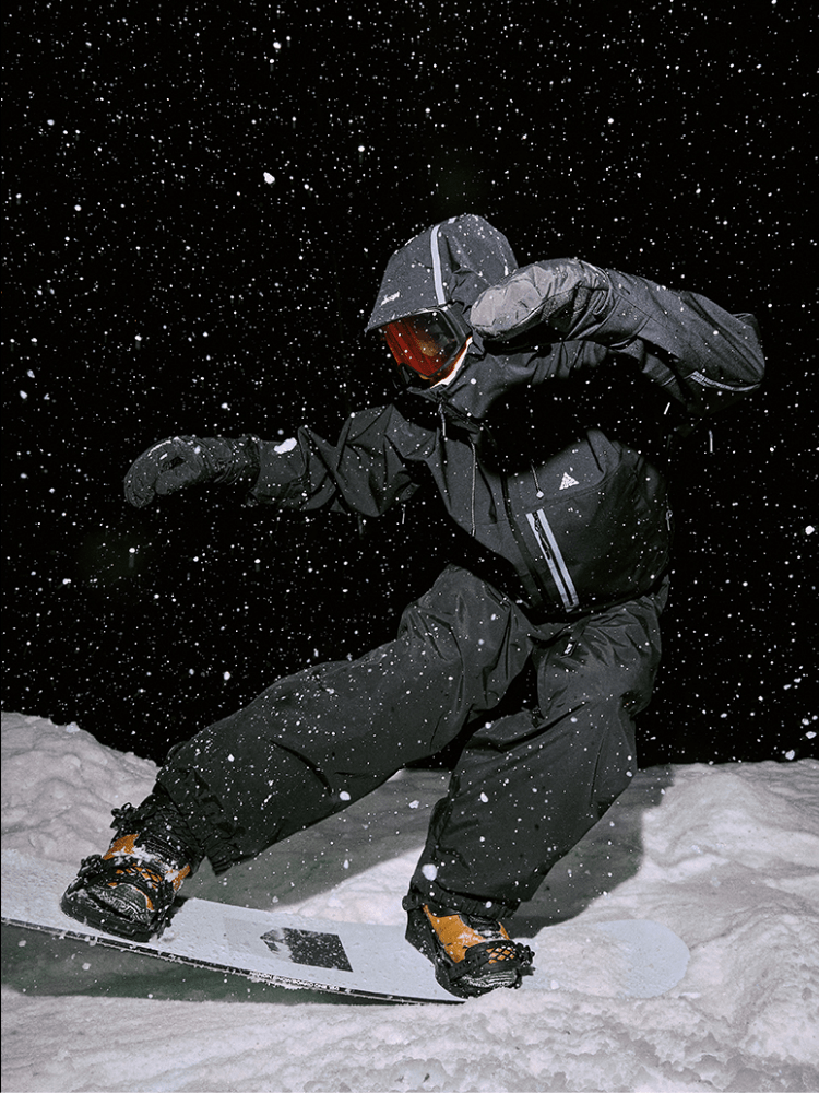 NANEND 3L RECCO® Reflective Shell Ski Jacket - Unisex Black NANDN | Snowears.com