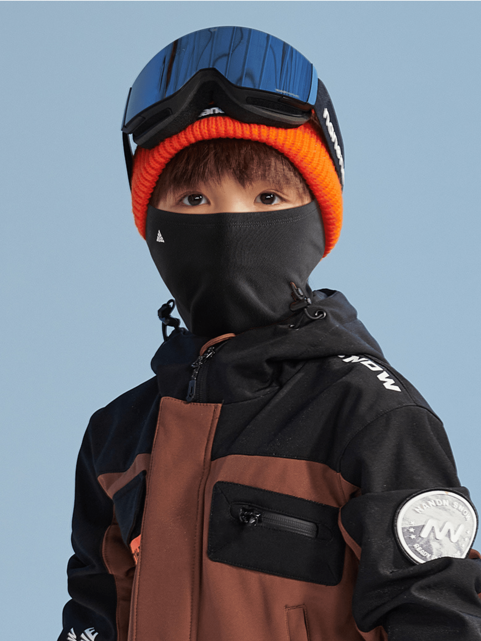 NANEND Kids Merino Ski Balaclava Black NANDN | Snowears.com
