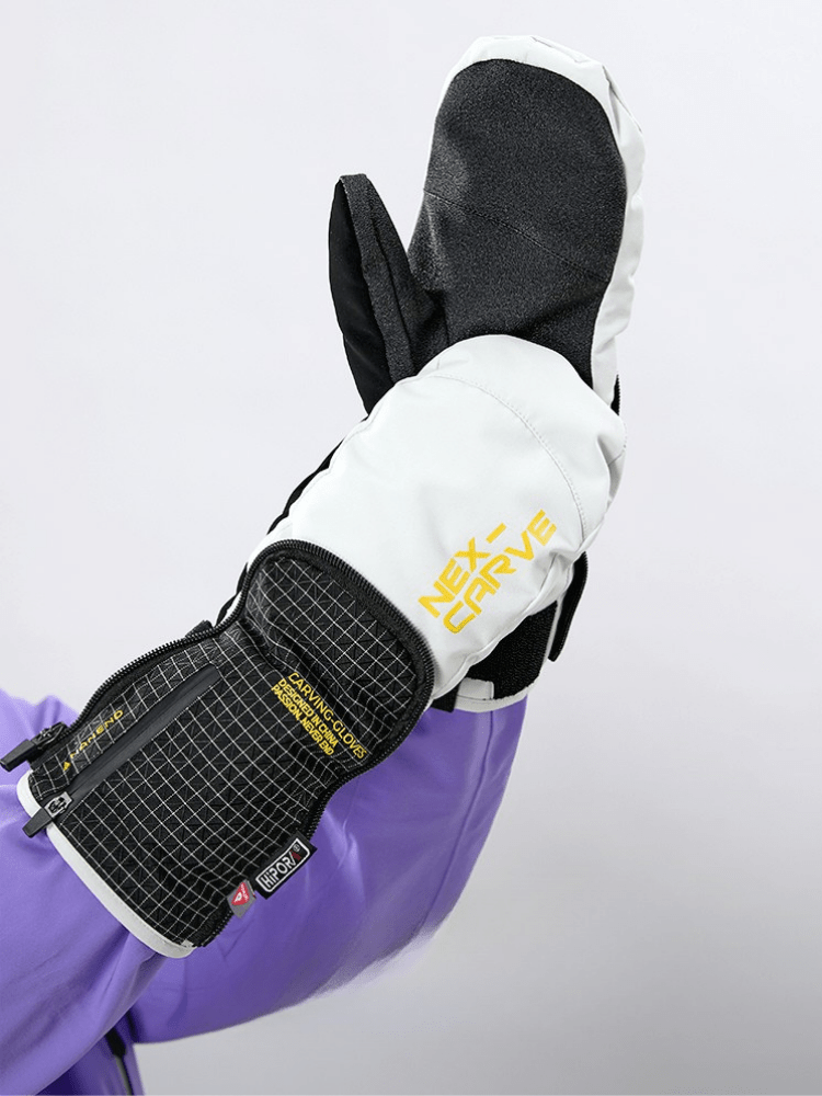 NANEND Shell Swap Carve Mitten White NANDN | Snowears.com