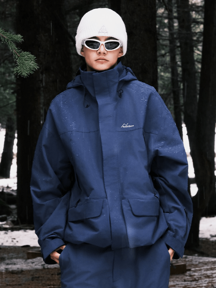 NIS 2L Solid Color Loose Jacket [Limited Region] Navy Nowinsnow | Snowears.com