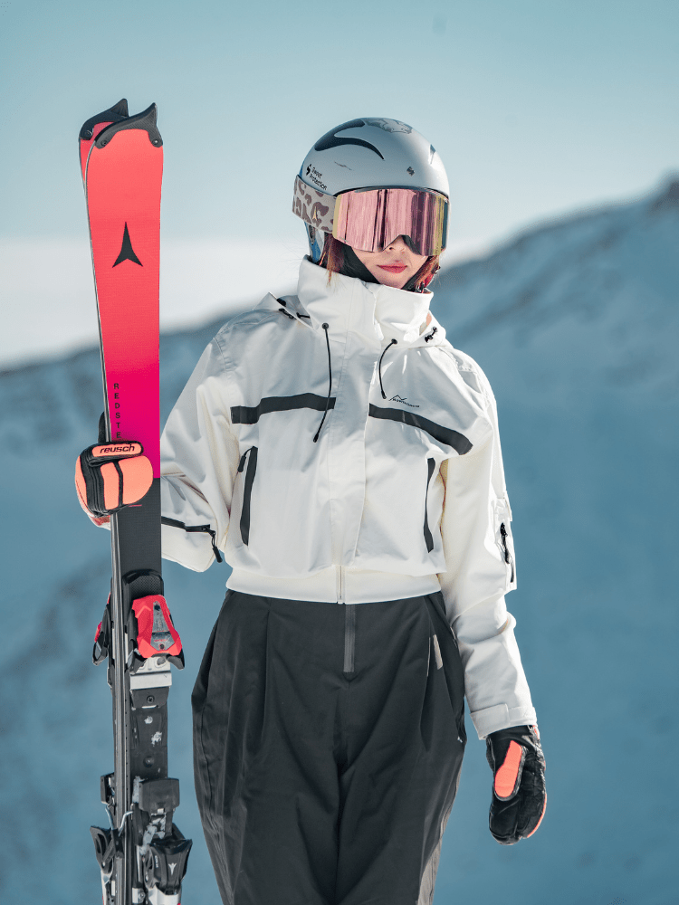 NIS 3L Apex Cropped Ski Jacket - Women's White Nowinsnow | Snowears.com