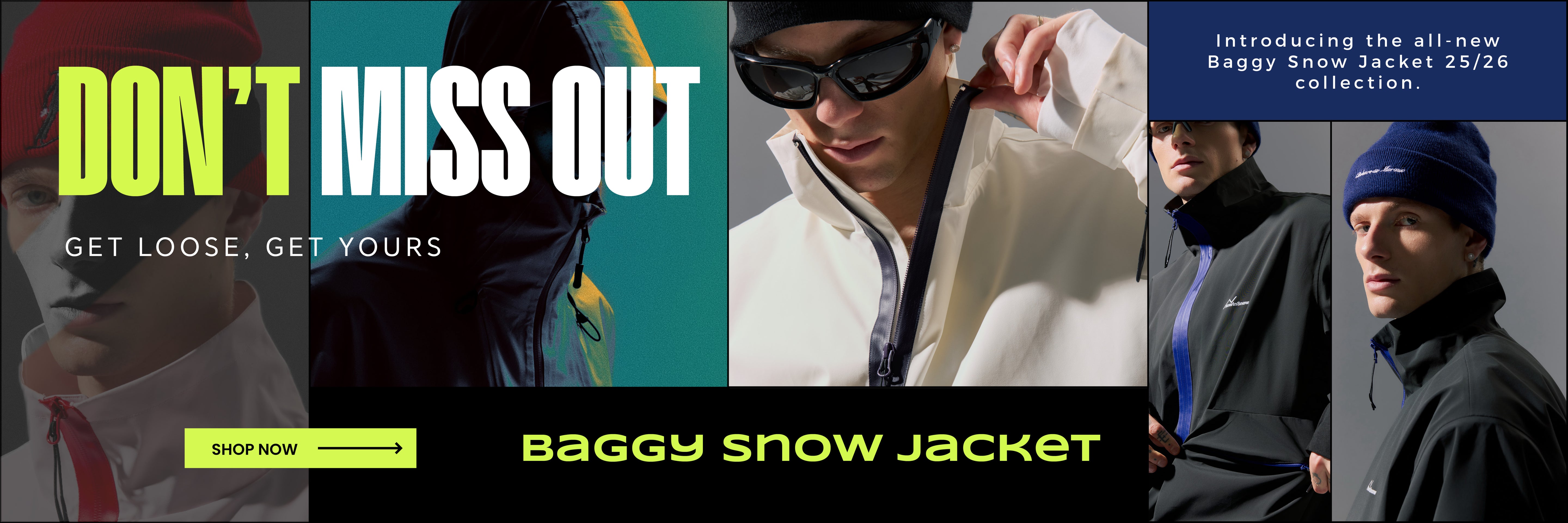 baggy ski jacket nowinsnow - snowears snowboarding and skiing jacket - 2025/26 ski season