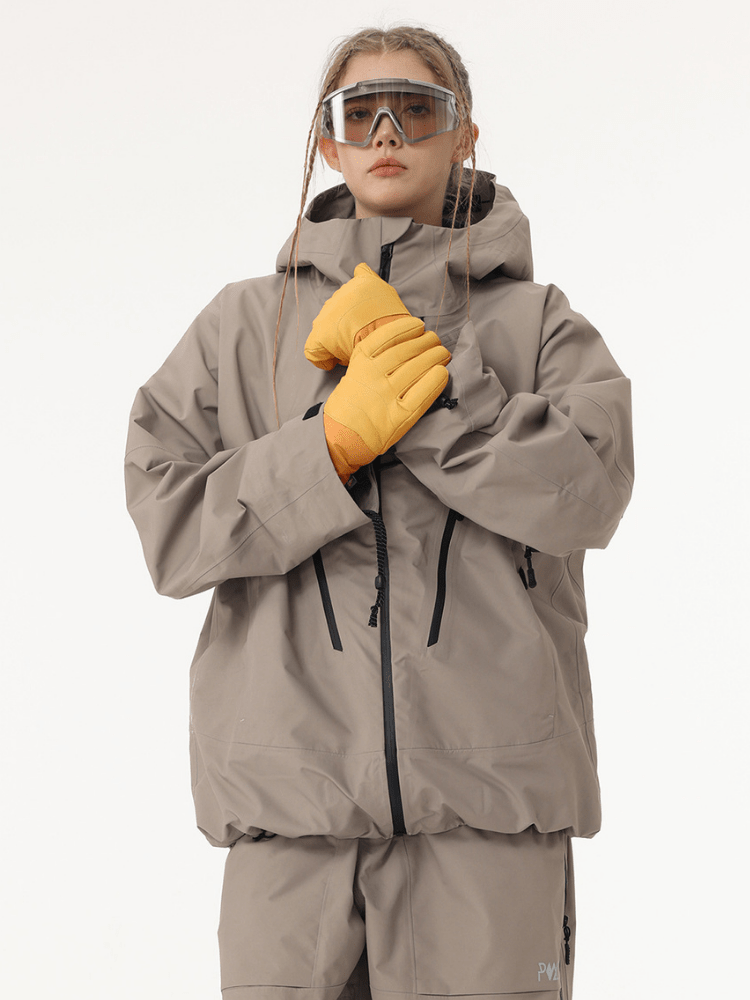 POMT P-Insulate Leather Ski Gloves Light Brown POMT | Snowears.com